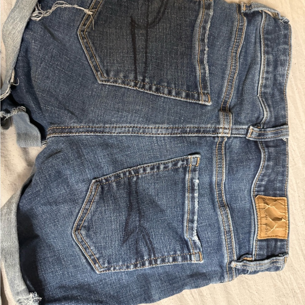 american eagle girls sz 000 Set of Three Denim Shorts in Blue and White - Picture 11 of 14